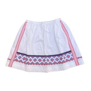 NWT Girls Crewcuts Embroidered Geometric Design Lined Skirt, size 10